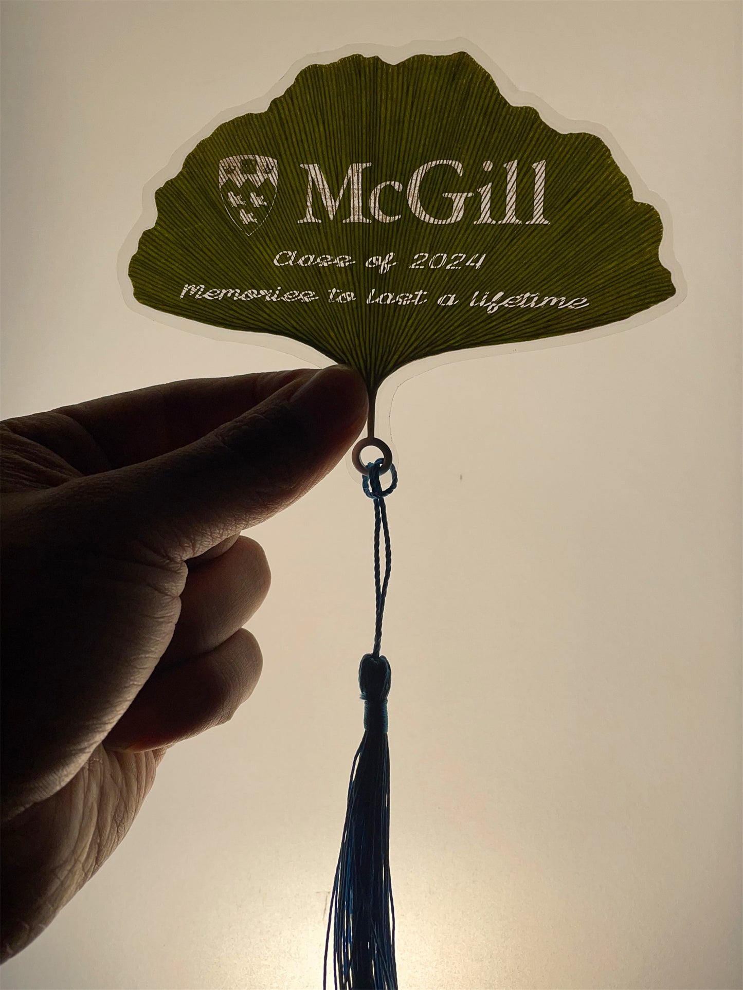 Bookmark with Custom Engraved Text on Real Preserved Leaf | LaMem