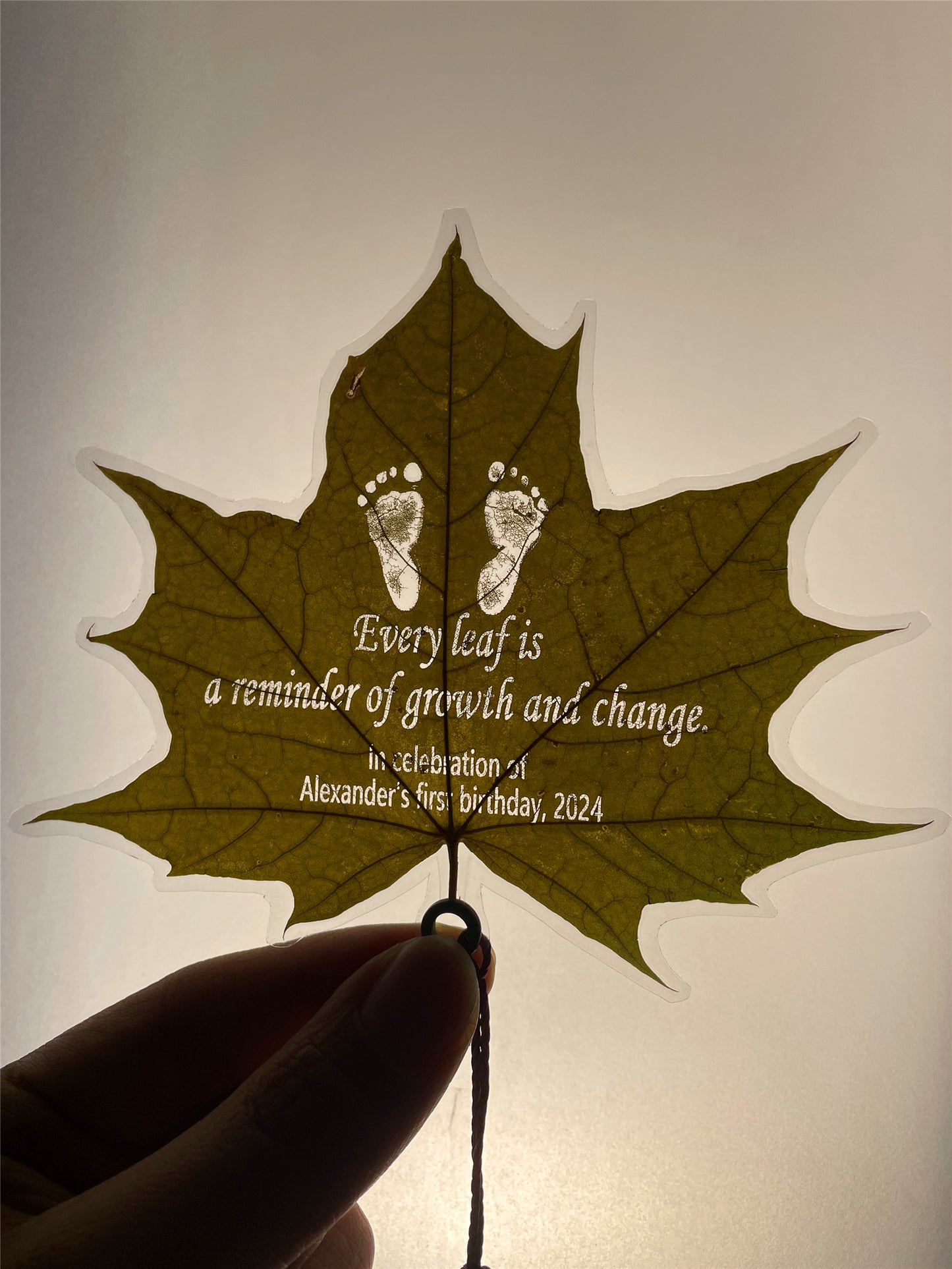 Bookmark with Custom Engraved Text on Real Preserved Leaf | LaMem